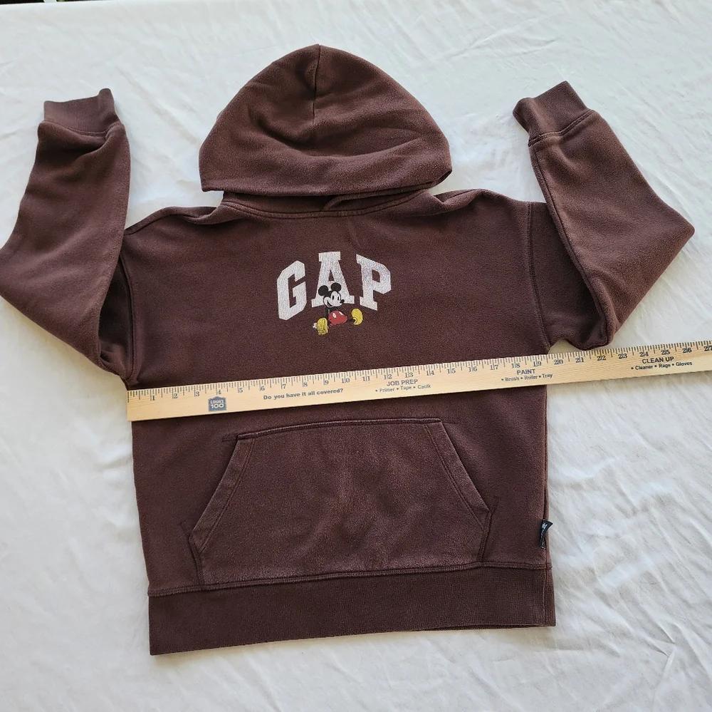 GAP x Disney Mickey Mouse Hoodie Brown Kids XL Graphic Sweatshirt